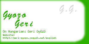 gyozo geri business card